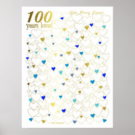 100º Poster de aniversário - 100 anos amados