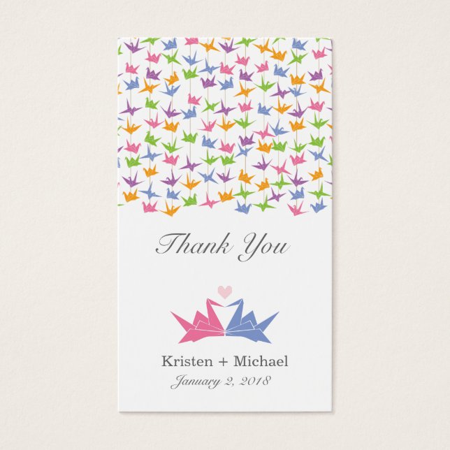 1000 Manipulando Gruas De Papel Origami Casamento (Frente)