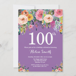100. º Convite de Aniversário