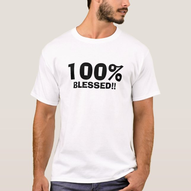 100% ABENÇOADO!! … Camisas religiosas (Frente)