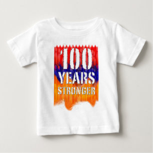 100 anos de t-shirt infantil arménio mais forte