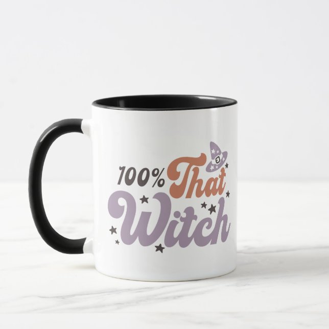 100% Aquela Bruxa Divertida Caneca de Halloween Br (Esquerda)