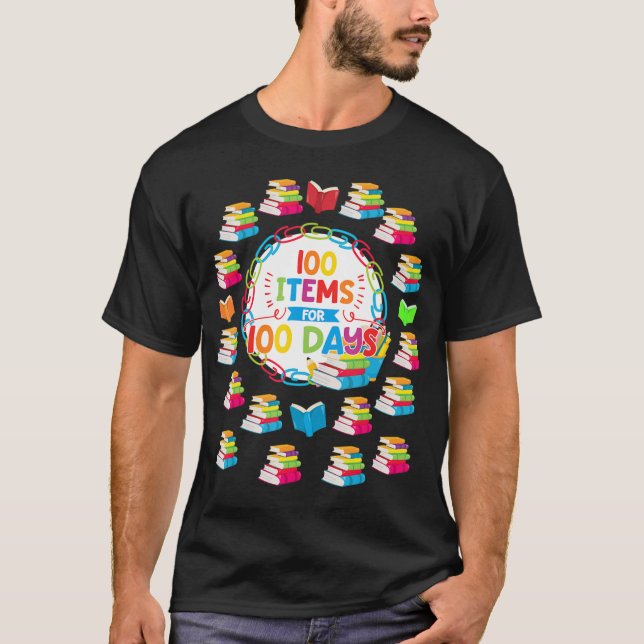100 artigos para 100 dias 100 dia de camisa escola (Frente)