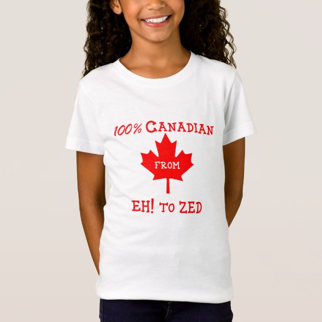 100% canadense de Eh! a Zed - Kids T-Shirt (Frente)