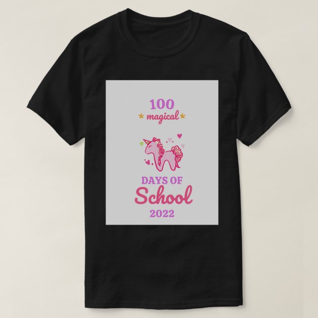 100 dias da escola 2022 Camisa clássica (Frente do Design)