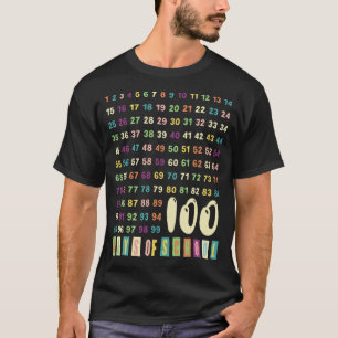 100 Dias de Camisa de Contagem de Matemática para