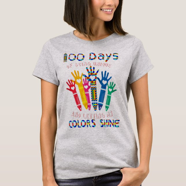 100 dias de camisa mais inteligente da escola para (Frente)