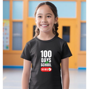 100 Dias de Camiseta de Meninas da Escola