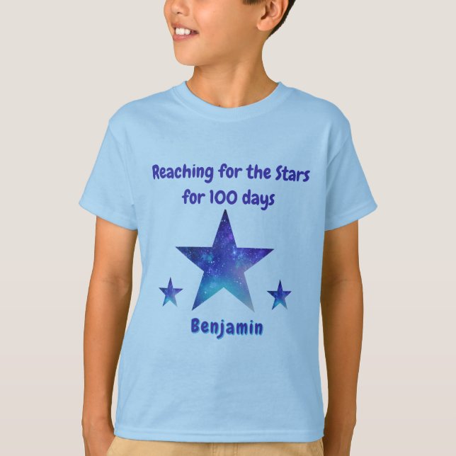 100 dias de camiseta do marco escolar nas estrelas (Frente)
