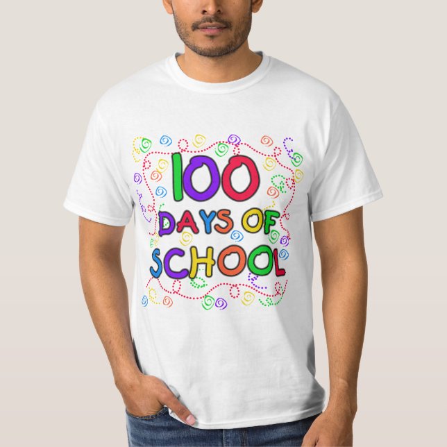 100 dias de Camisetas e presentes escolares (Frente)