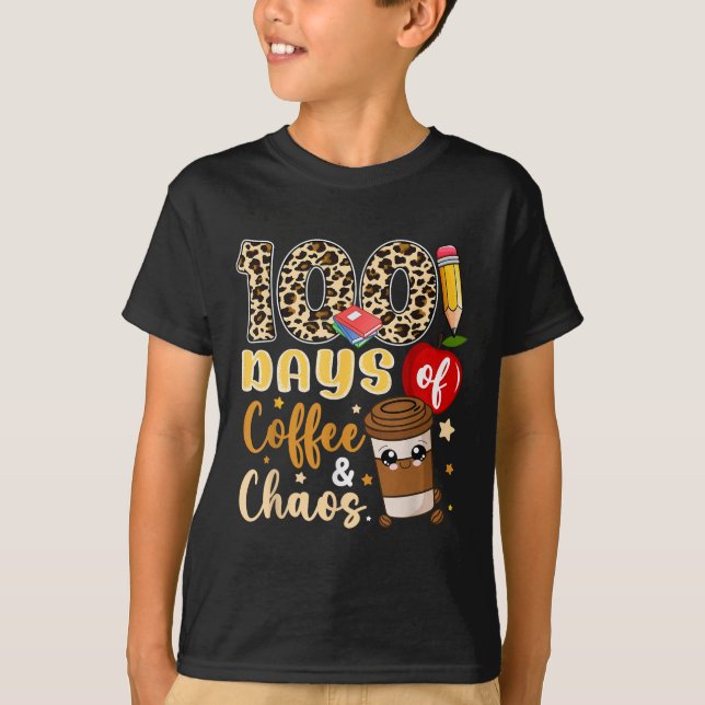 100 Dias De Caos De Café Camisa 100 Dia De (Frente)