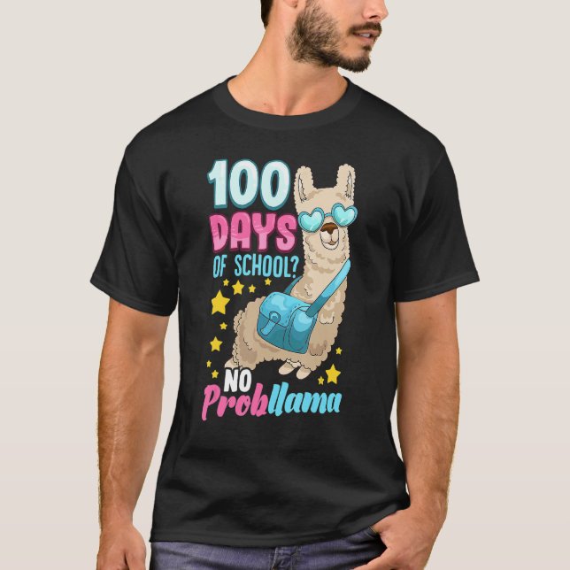 100 Dias De Escola Camisa Sem Probllama Presente D (Frente)