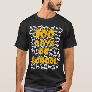 100 dias de mascote T-Shirt de cavalo escolar