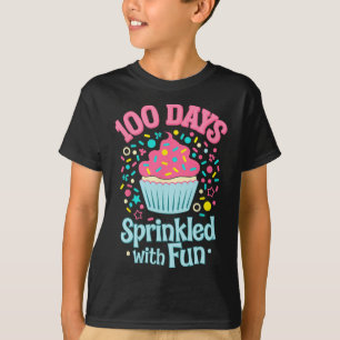 100 Dias Empurrados Com Camisa De Cupcake Divertid