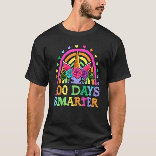 100 Dias Mais Inteligente Camisa Meninas Escola Un (Frente)