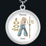 100 % do Colar de Amor de Cowboy<br><div class="desc">Use este colar perfeito de Cowboy Cowgirl Love para sua data de casamento,  data de aniversário ou data de noivado- Personalize os nomes e a área de data.</div>