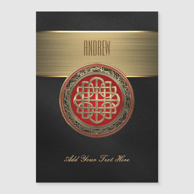 [100] Nó Dourado Celta Sagrado Cruz (Frente)