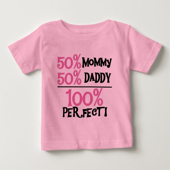 100% perfeito - Camisetas e presentes cor-de-rosa (Frente)