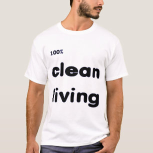 100 por cento limpam t-shirt vivo