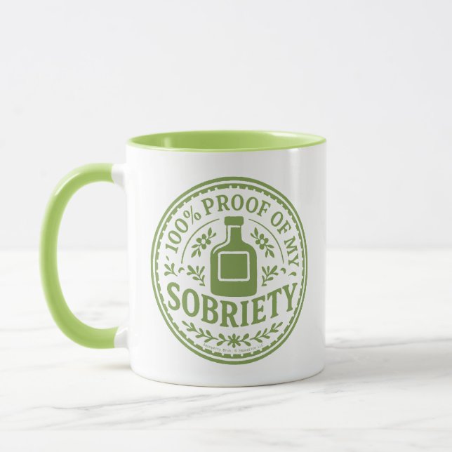 100% Prova da Minha Sobriedade - Caneca (Esquerda)