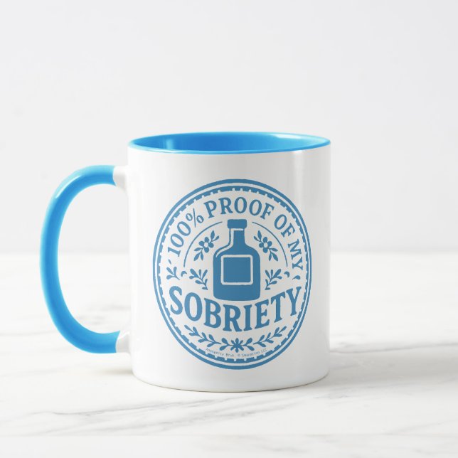 100% Prova da Minha Sobriedade - Caneca (Esquerda)