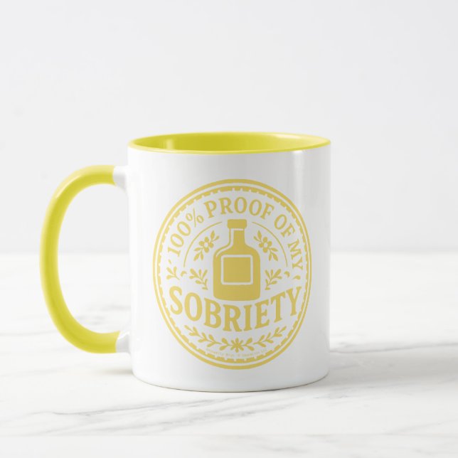 100% Prova da Minha Sobriedade - Caneca (Esquerda)