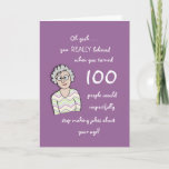 100th Aniversário para o cartão Ela-Engraçado<br><div class="desc"></div>