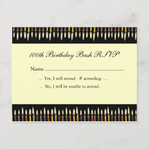 100th Cartão do aniversário RSVP