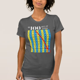 100th Dia do professor da carta do t-shirt 100s da
