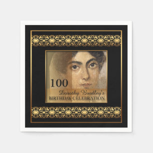 100th Guardanapo de papel da foto da celebração 