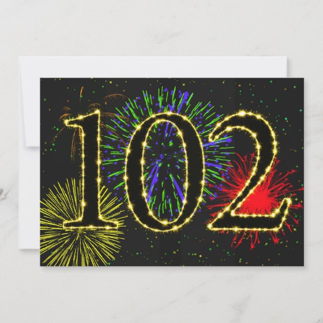 102º convite à festa de aniversário (Frente)