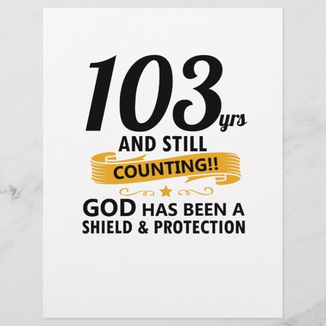 103 anos e ainda contando aniversário (Frente)