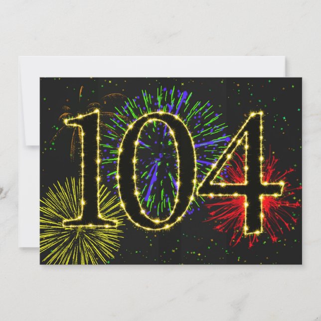 104º convite à festa de aniversário (Frente)