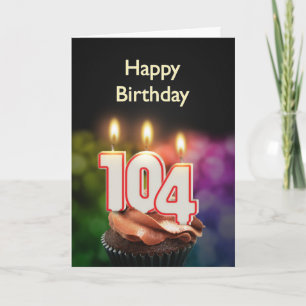 104.º Cartão de aniversário com Velas