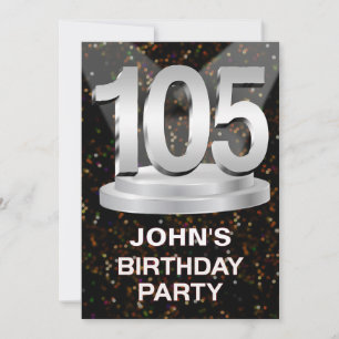 105º Convite de aniversário Adicionar um Nome