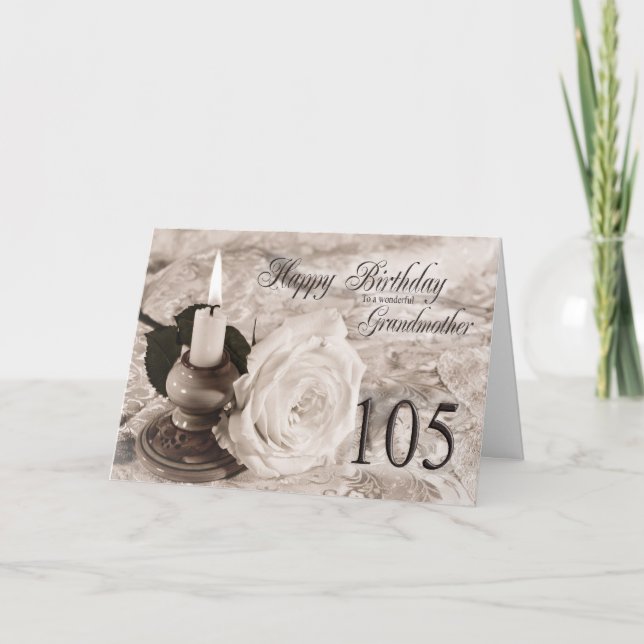 105th Cartão de aniversário para a avó (Frente)