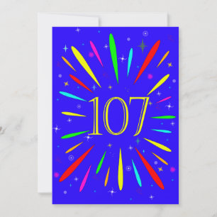 107.ª Explosão de Convite de aniversário
