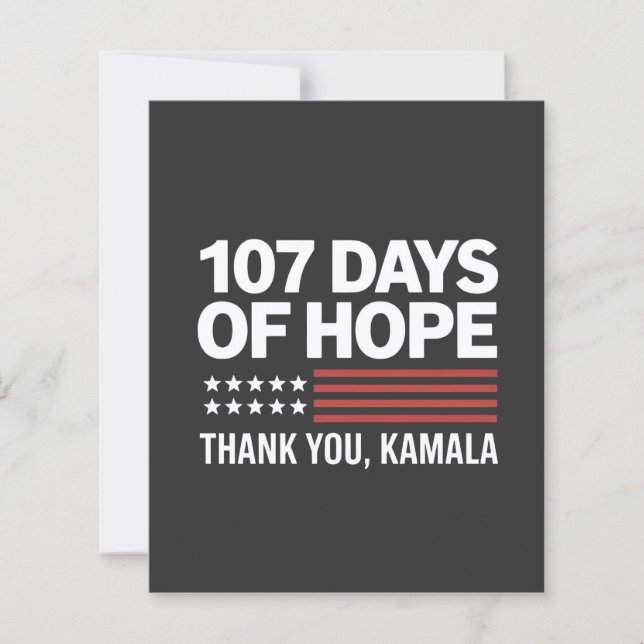 107 Dias de Esperança Obrigado Kamala  (Frente)