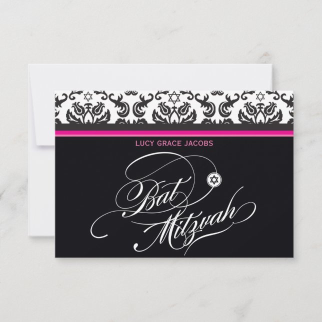 107Jodene - BAT MITZVAH RSVP RESPONSE CARDS (Frente)