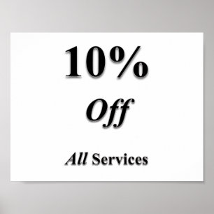 10% de todos os Poster de serviços