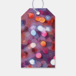 10 Etiquetas de Presente Bokeh Roxo Violeta Luzes