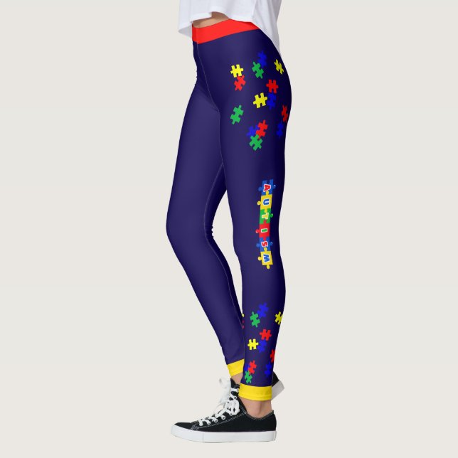 #10 Leggings de conscientização do autismo (Esquerda)