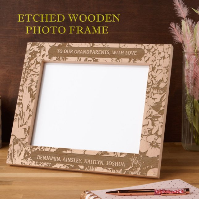 10"x8" Para Avós Com Borda Floral Com Amor (Criador carregado)