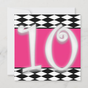 10o convite personalizado do aniversário