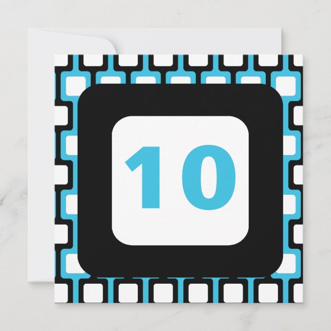 10o convite personalizado do aniversário (Frente)