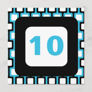 10o convite personalizado do aniversário