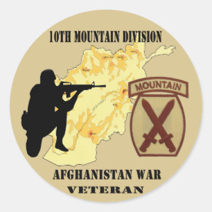 10o Etiquetas do veterano da divisão da montanha