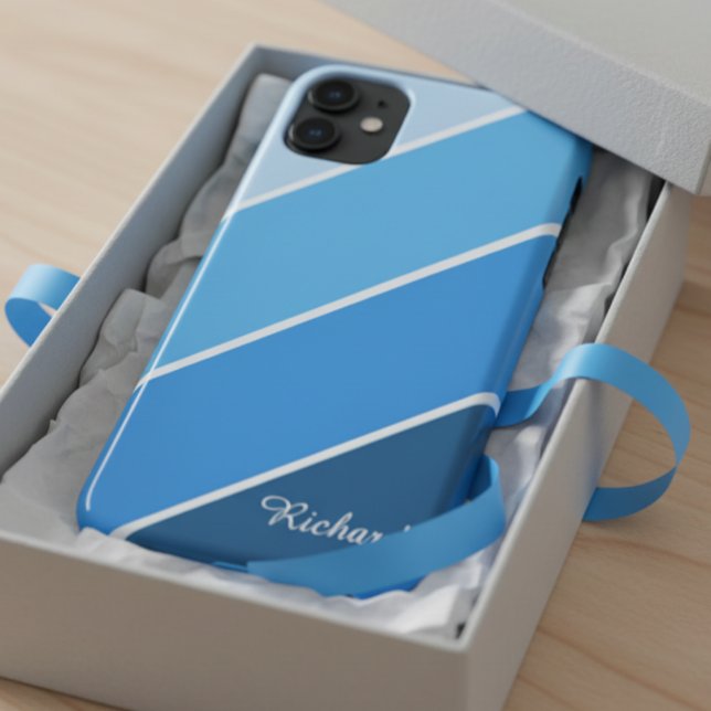 11 Capa de iPhone Azul Personalizada com Nome para El (Criador carregado)