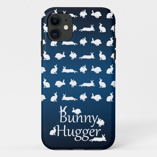 11 Capa para iPhone 5 Bunny Hugger (Azul Escuro/Claro (Verso)