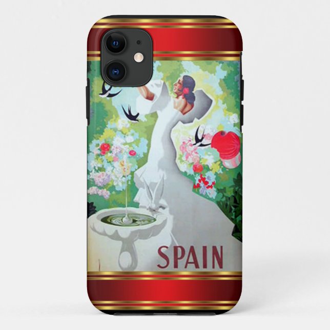 11 Capa para IPhone 5 Case-Mate Vintage Espanha (Verso)